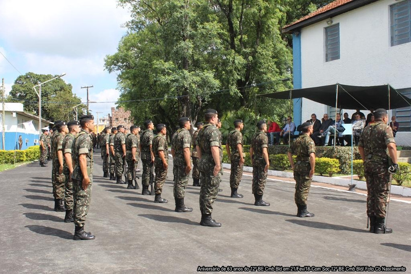 Comando e integrantes do 12º BE Cmb Bld lamentam a morte prematura